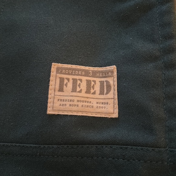 Blue canvas tote bag with leather straps $59 - Picture 2 of 9